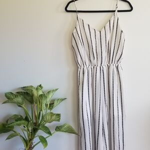 One Clothing white stripe jumpsuit Sz Large